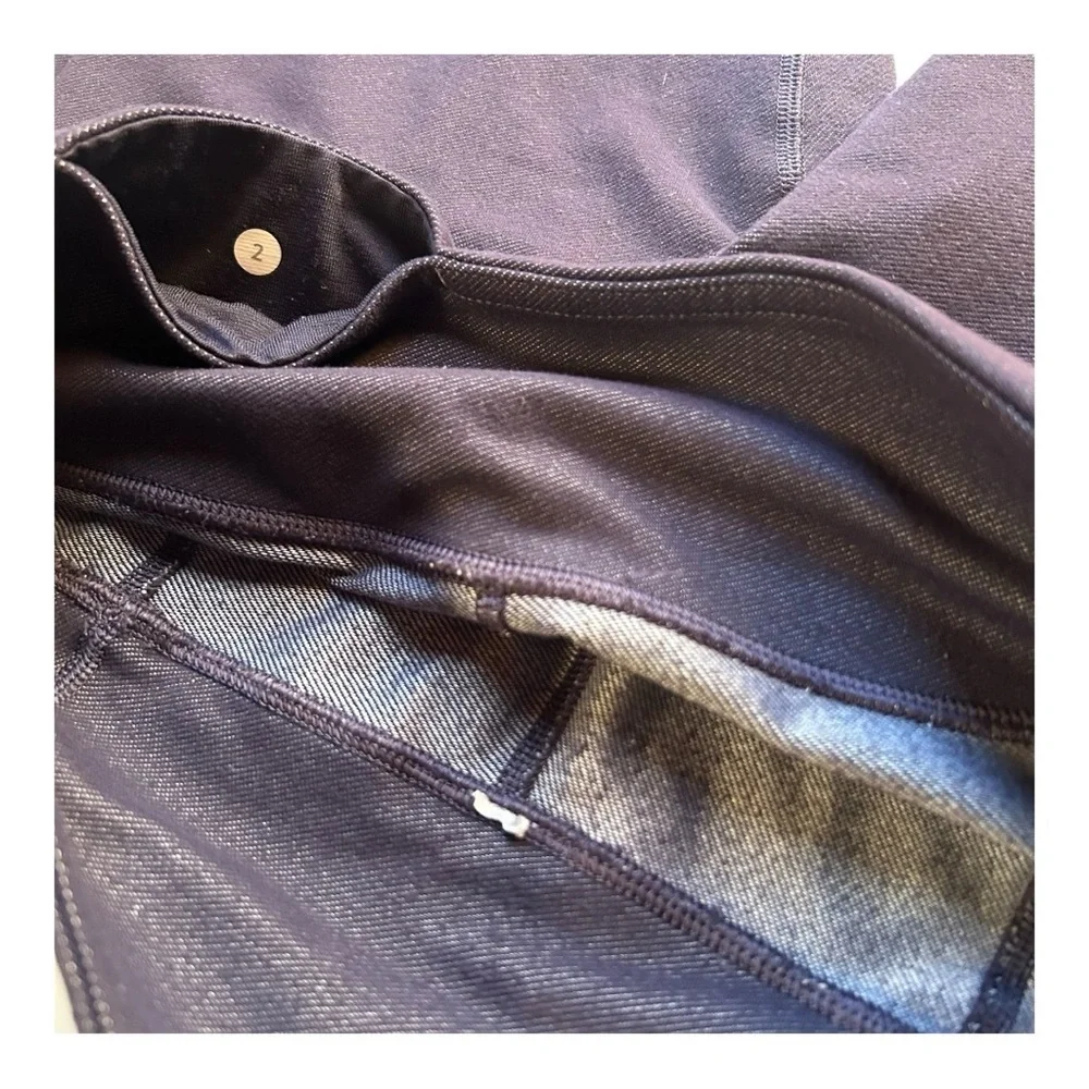 Lululemon Athletica Navy Skinny Groove Pants Dark Wash Leggings